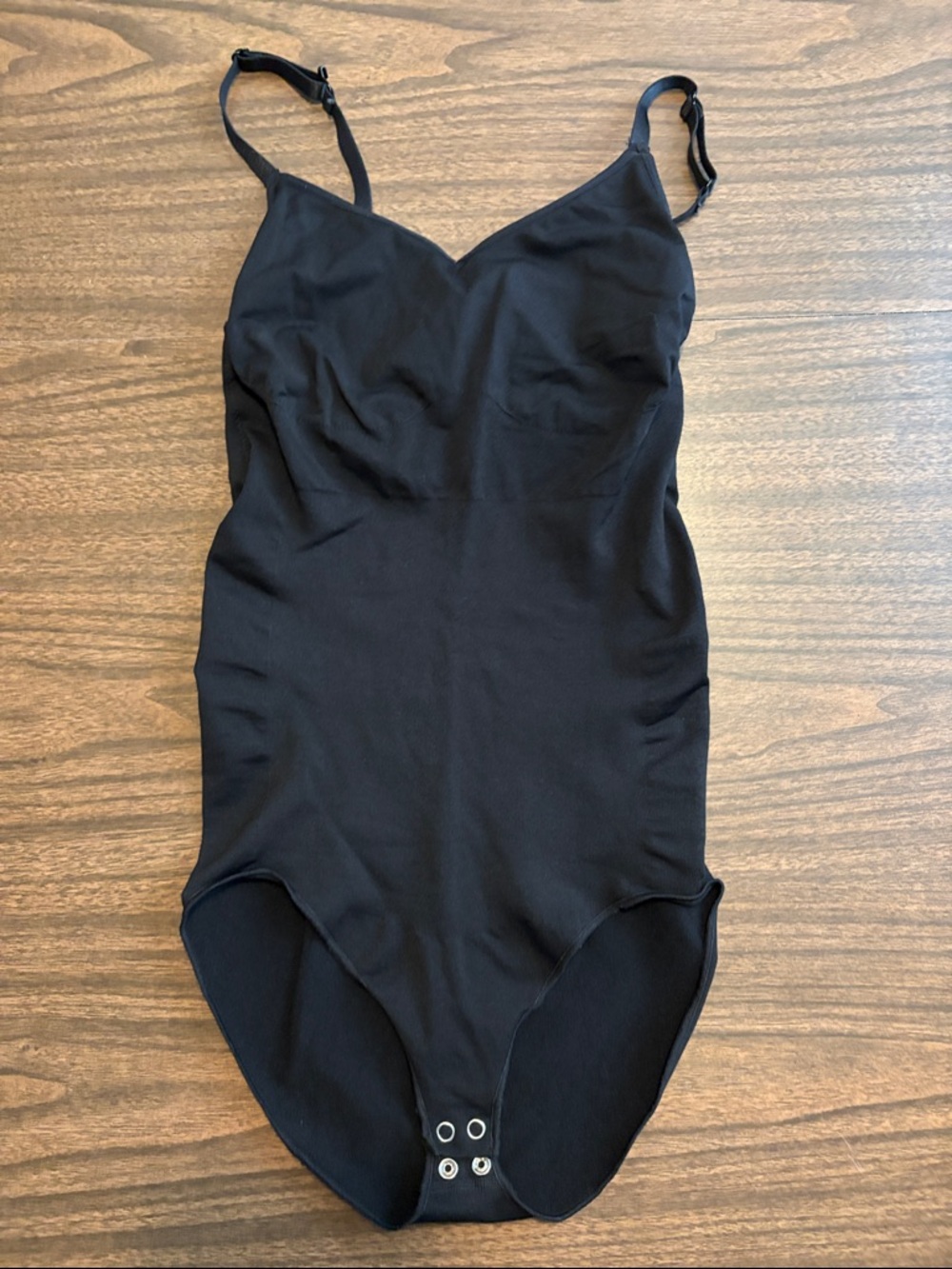 Yitty Medium Large Black Nearly Naked Shapewear Strappy Bodysuit
